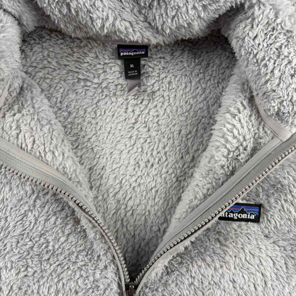 Patagonia Los Gatos Pullover Women XL Gray High Pile Fleece 1/4 Zip Jacket - Picture 3 of 12